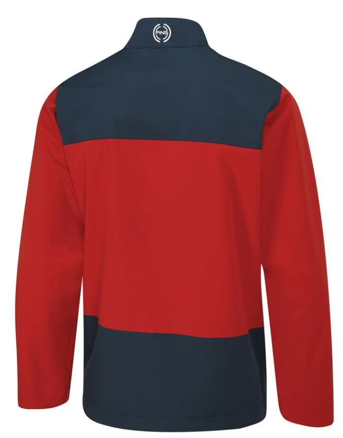 PING AquaDrive chaqueta impermeable para hombre, classic red/oxford blue