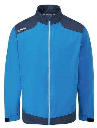 PING AquaDrive chaqueta impermeable de hombre, brilliant blue/oxford blue