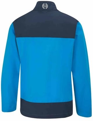 PING AquaDrive Half-Zip chaqueta impermeable de hombre, brilliant blue/oxford blue
