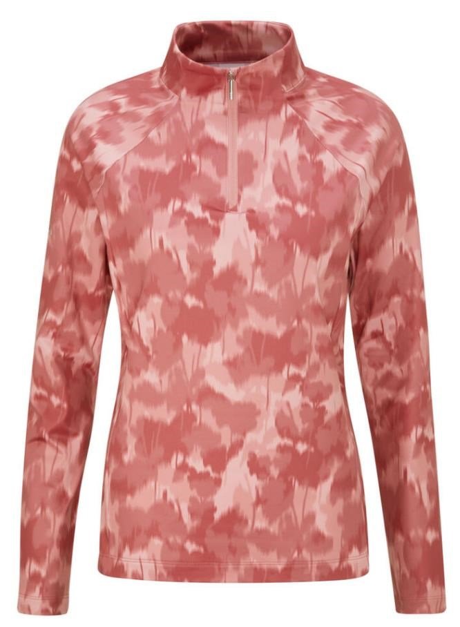 PING Jasmine Printed Long Sleeve top de mujer, rose multi