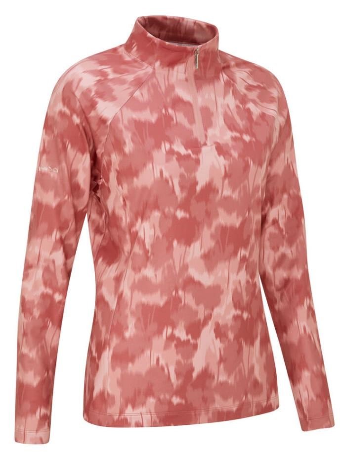 PING Jasmine Printed Long Sleeve top de mujer, rose multi