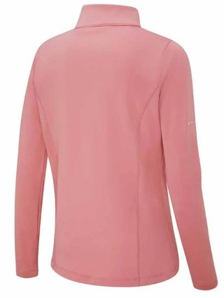 PING Aveline Half Zip camiseta de manga larga de mujer, rosa apagado