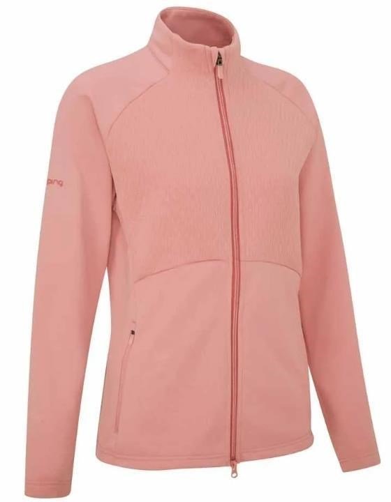 PING Catherine Full Zip Fleece sudadera de mujer, rosa apagado