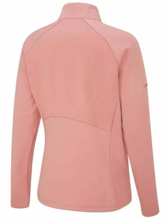 PING Catherine Full Zip Fleece sudadera de mujer, rosa apagado