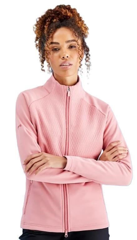 PING Catherine Full Zip Fleece sudadera de mujer, rosa apagado