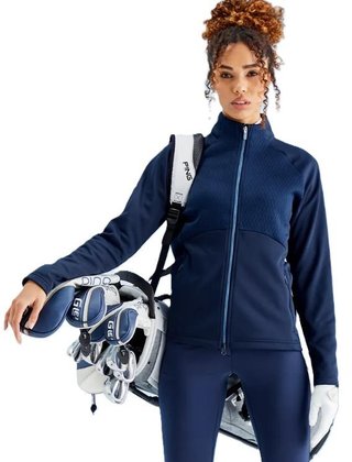 PING Catherine Full Zip Fleece sudadera de mujer, azul marino