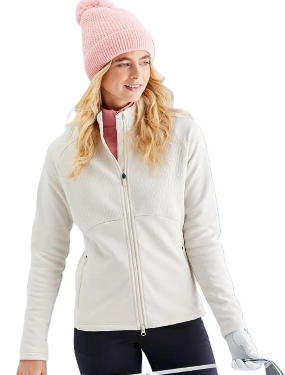 PING Catherine Full Zip Fleece sudadera de mujer, chalk