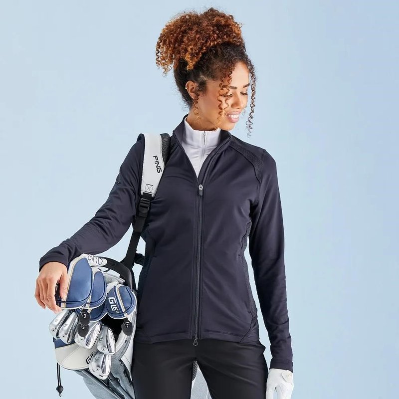 PING Eda Lightweight Full Zip chaqueta de mujer, negra