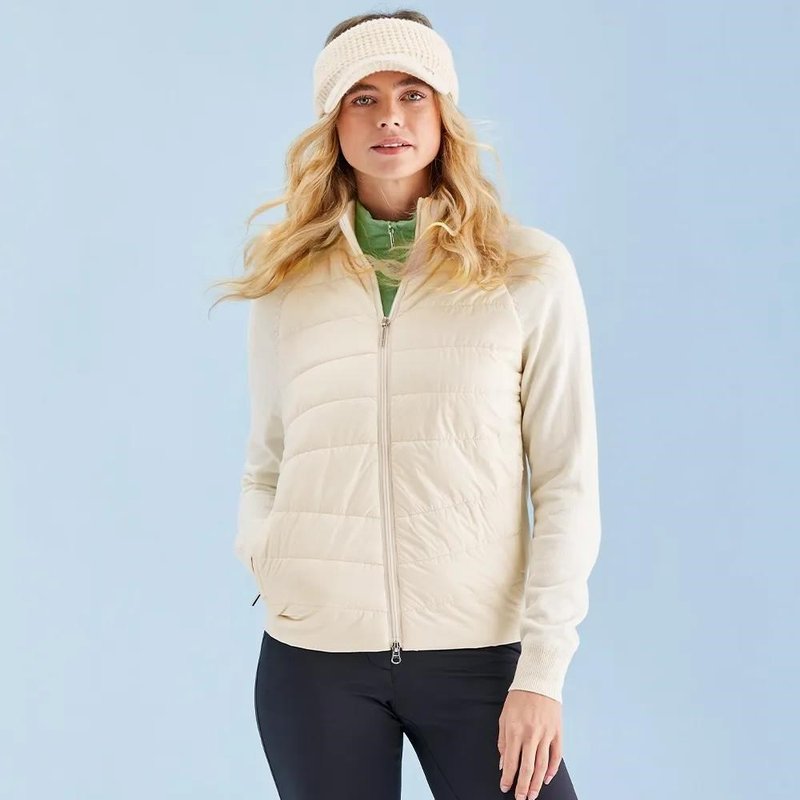 PING Fran Hybrid full-zip chaqueta de mujer, chalk/egret