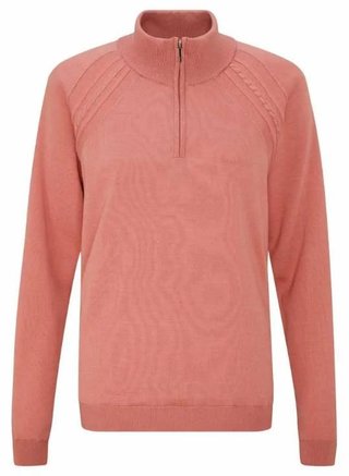 PING Melodie Half-zip lined suéter de mujer con forro, rosa apagado