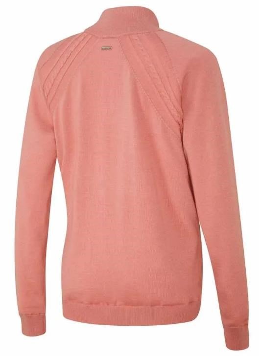PING Melodie Half-zip lined suéter de mujer con forro, rosa apagado