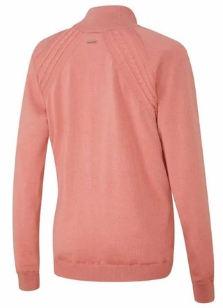 PING Melodie Half-zip lined suéter de mujer con forro, rosa apagado