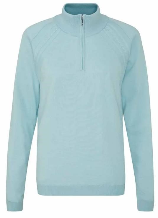 PING Melodie Half-zip lined suéter de mujer con forro, opal