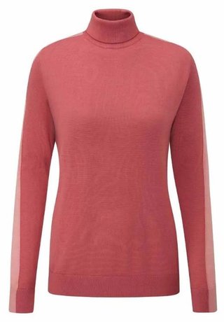 PING Lockett Roll neck jersey de mujer, rosa/rosa apagado