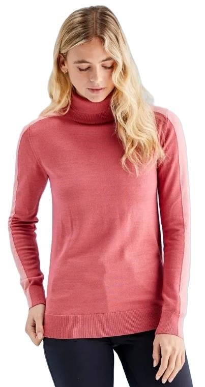 PING Lockett Roll neck jersey de mujer, rosa/rosa apagado