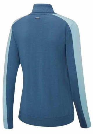 PING Lockett Roll neck jersey de mujer, blue fusion/crystal blue