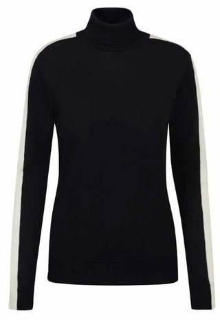 PING Lockett Roll neck jersey de mujer, negro/chalk