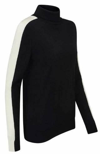 PING Lockett Roll neck jersey de mujer, negro/chalk