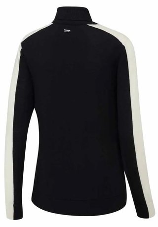 PING Lockett Roll neck jersey de mujer, negro/chalk