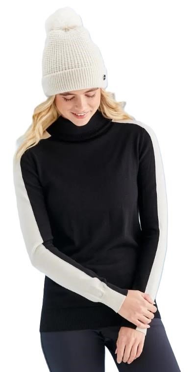 PING Lockett Roll neck jersey de mujer, negro/chalk