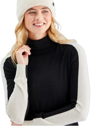 PING Lockett Roll neck jersey de mujer, negro/chalk