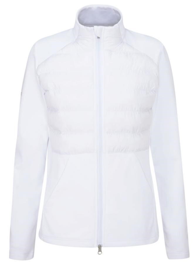 PING Clare Zoned fleece chaqueta de mujer, blanca