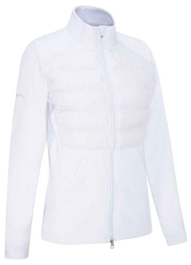 PING Clare Zoned fleece chaqueta de mujer, blanca