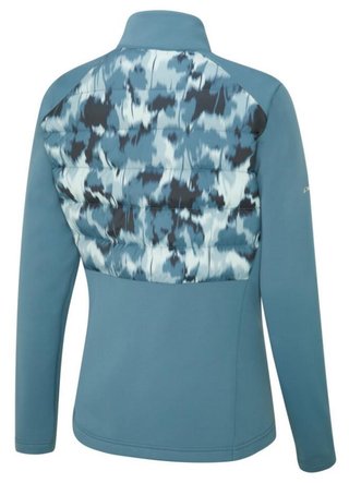 PING Clare Zoned fleece chaqueta de mujer, azul fusion/navy multi