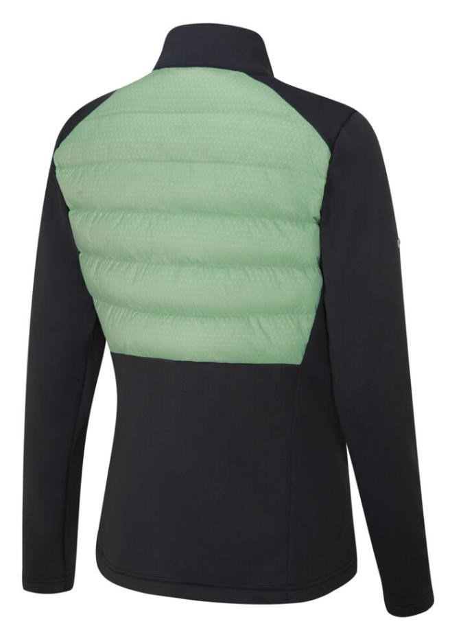 PING Clare Zoned chaqueta polar de mujer, black/eucalyptus multi
