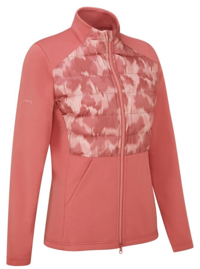 PING Clare Zoned fleece chaqueta de mujer, rosa/rose multi