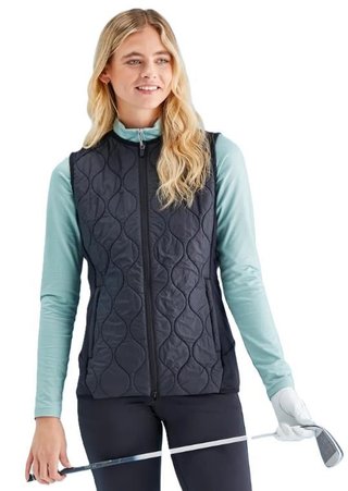 PING Seren insulated collarless chaleco de mujer, negro