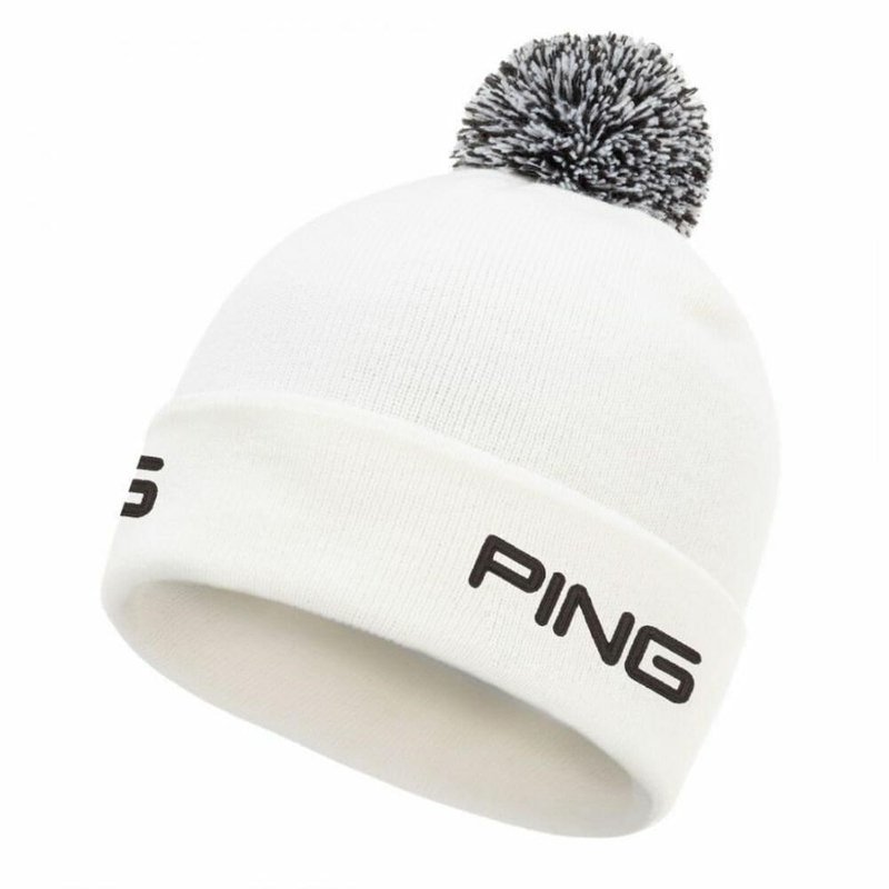 PING Cresting Knit gorro de invierno de hombre, blanco