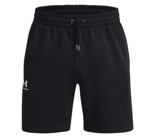 Under Armour Essential Fleece pantalones cortos de hombre, negro/blanco
