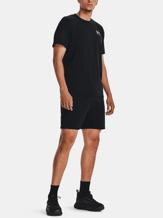 Under Armour Essential Fleece pantalones cortos de hombre, negro/blanco