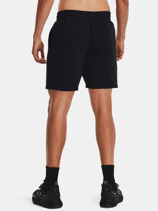 Under Armour Essential Fleece pantalones cortos de hombre, negro/blanco