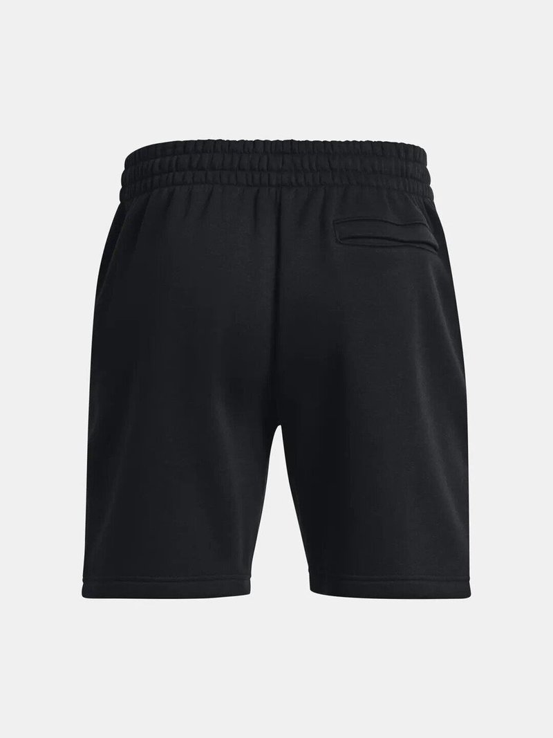 Under Armour Essential Fleece pantalones cortos de hombre, negro/blanco