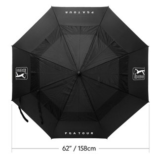 PGA Tour Windproof Double Canopy paraguas 62", negro