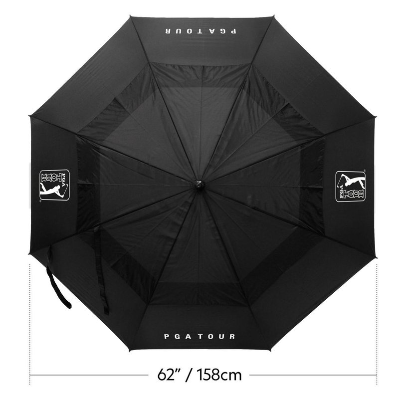 PGA Tour Windproof Double Canopy paraguas 62", negro