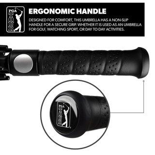 PGA Tour Windproof Double Canopy paraguas 62", negro