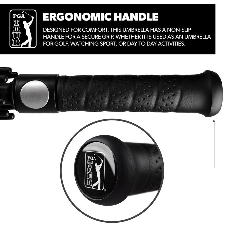 PGA Tour Windproof Double Canopy paraguas 62", negro