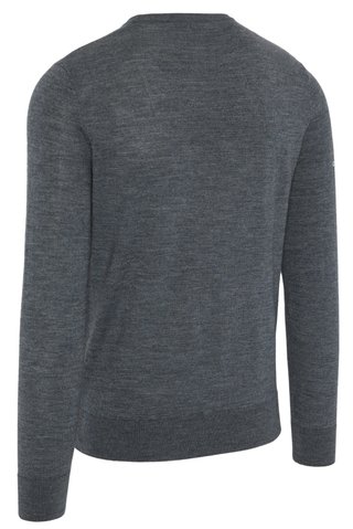 Callaway Crew Neck Merino Mix suéter de hombre, steel heather
