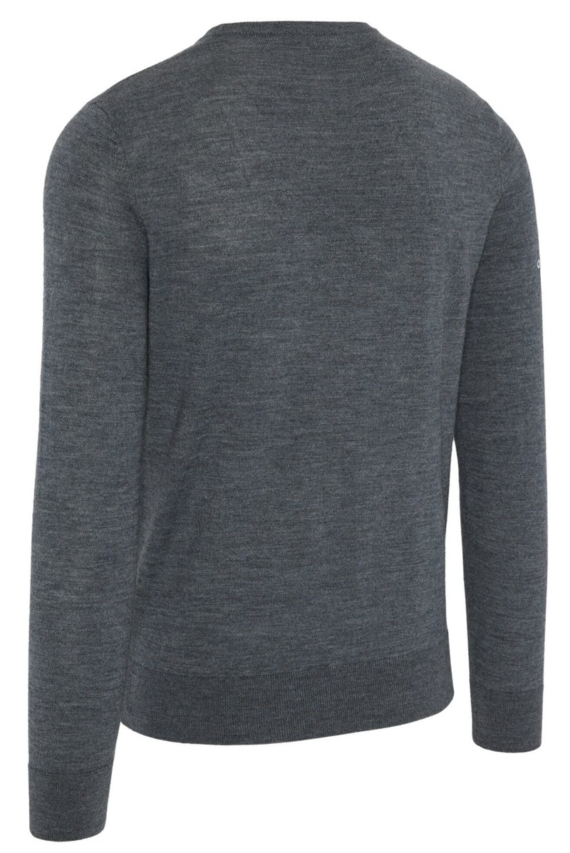 Callaway Crew Neck Merino Mix suéter de hombre, steel heather