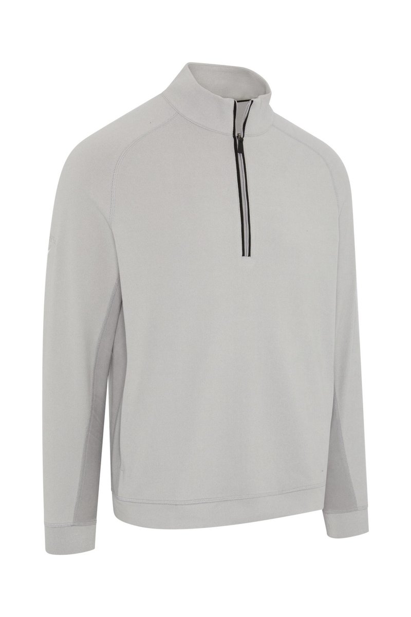 Callaway Brushed Rib 1/4 Zip sudadera de hombre, concrete