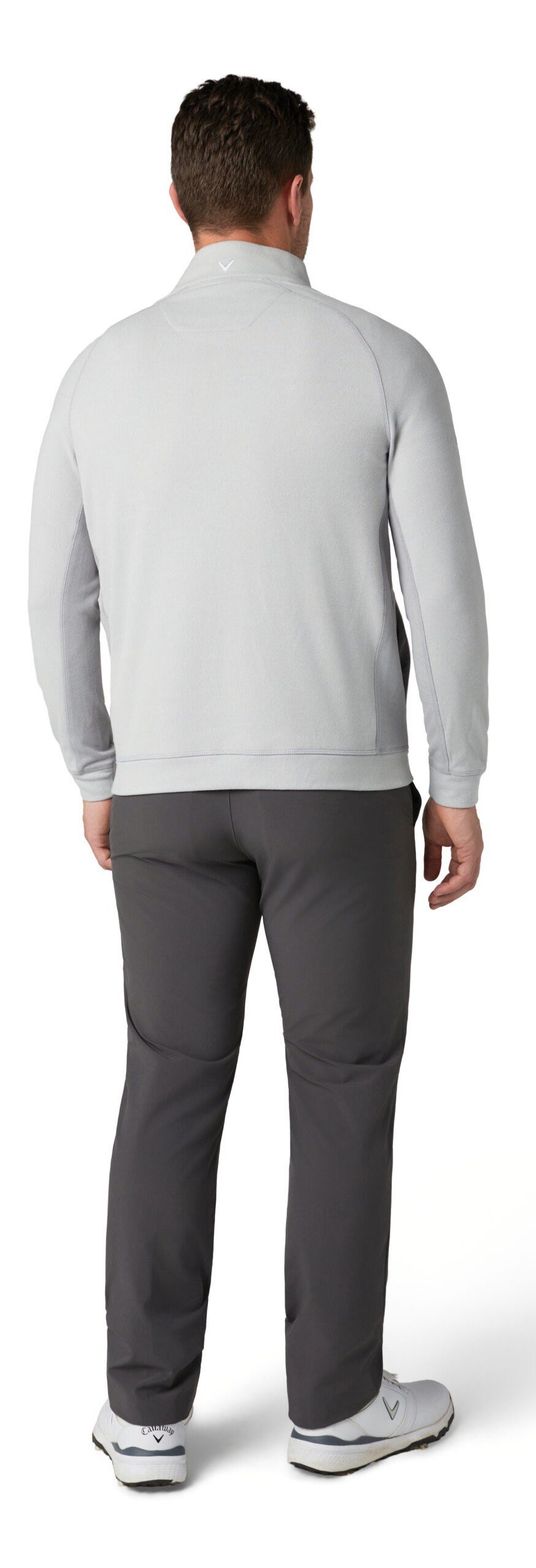 Callaway Brushed Rib 1/4 Zip sudadera de hombre, concrete