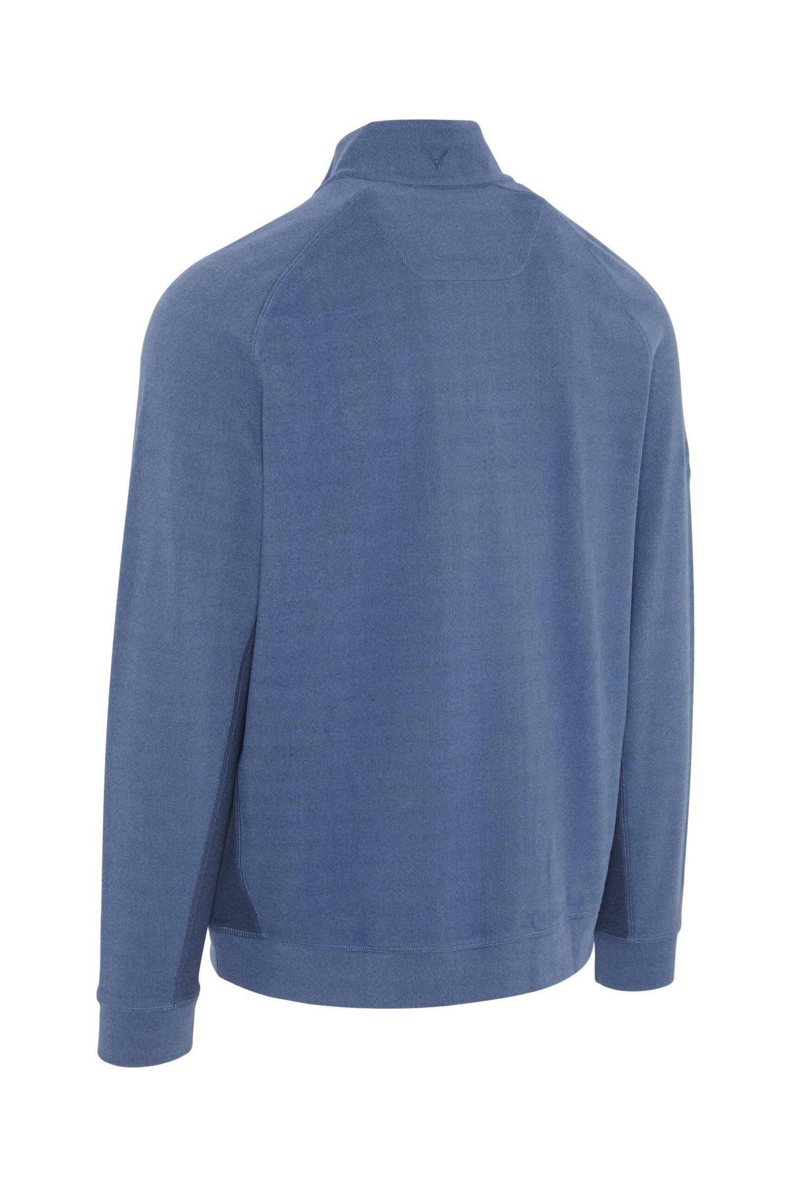 Callaway Brushed Rib 1/4 Zip sudadera de hombre, peacoat heather