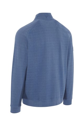 Callaway Brushed Rib 1/4 Zip sudadera de hombre, peacoat heather