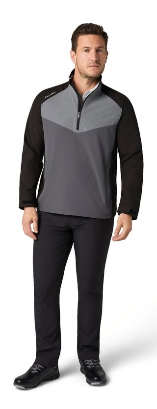 Callaway 1/2 Zip Wind chaqueta cortavientos para hombre, caviar