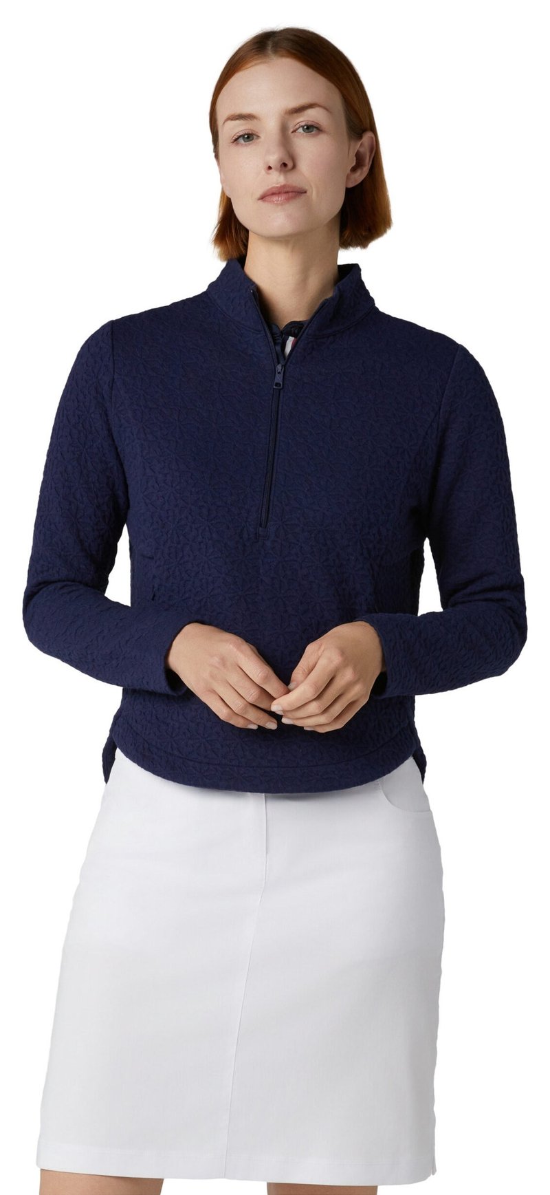 Callaway 1/2 Zip Quilted Knit sudadera de mujer, peacoat