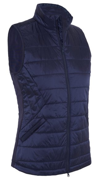 Callaway Quilted Puffer chaleco de mujer, peacoat