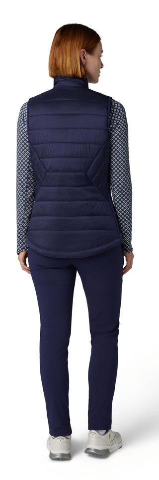 Callaway Quilted Puffer chaleco de mujer, peacoat
